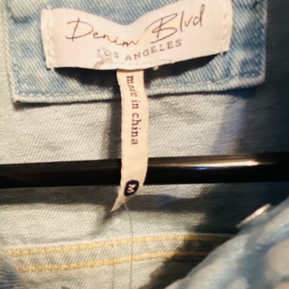 Denim Blvd. Distressed Denim Jacket - Picture 5 of 6